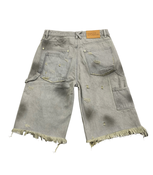 Distressed Denim Jorts