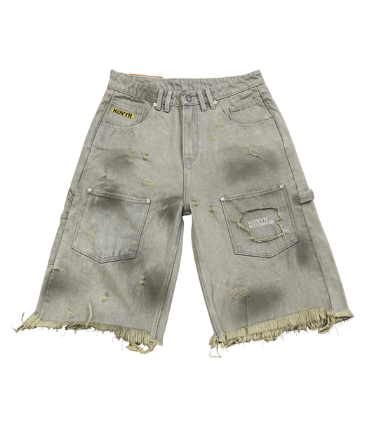 Distressed Denim Jorts